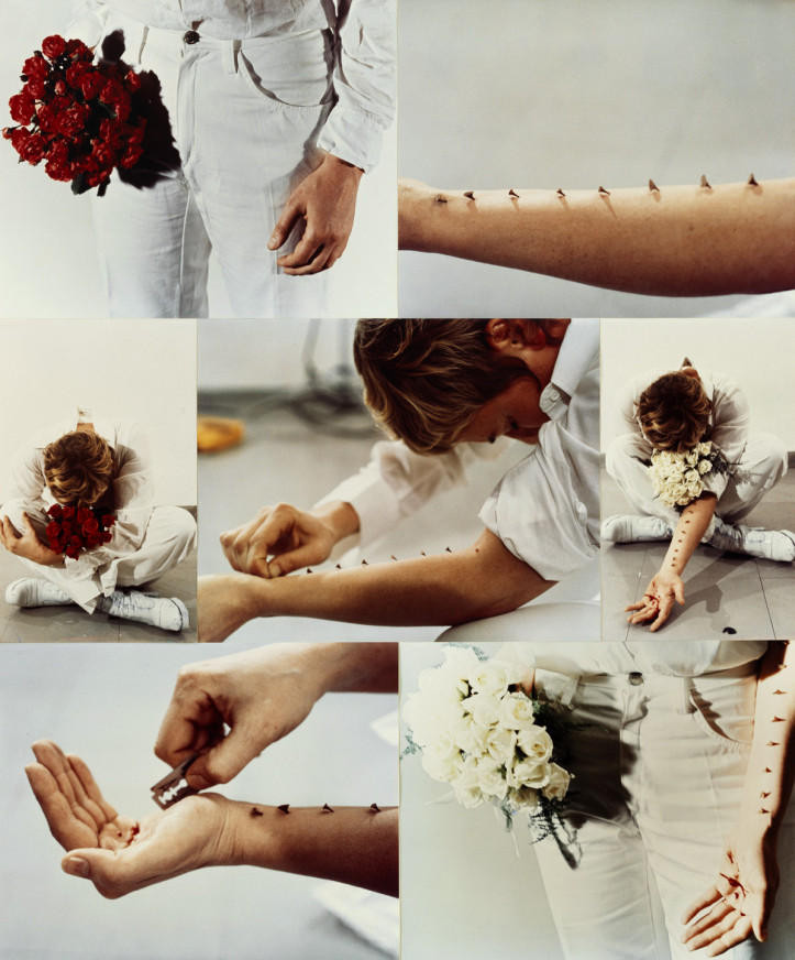 Gina Pane, „Azione Sentimentale” (Akcja sentymentalna), 1973 r.; © Gina Pane/ADAGP, Paris, 2022 r.