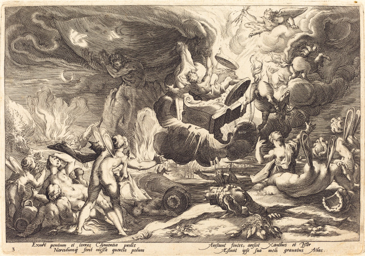 “The Fall of Phaeton, from the series Ovid’s Metamorphoses,” anonymous Netherlandish artist (after Hendrick Goltzius), ca. 1588. Source: MET (public domain)