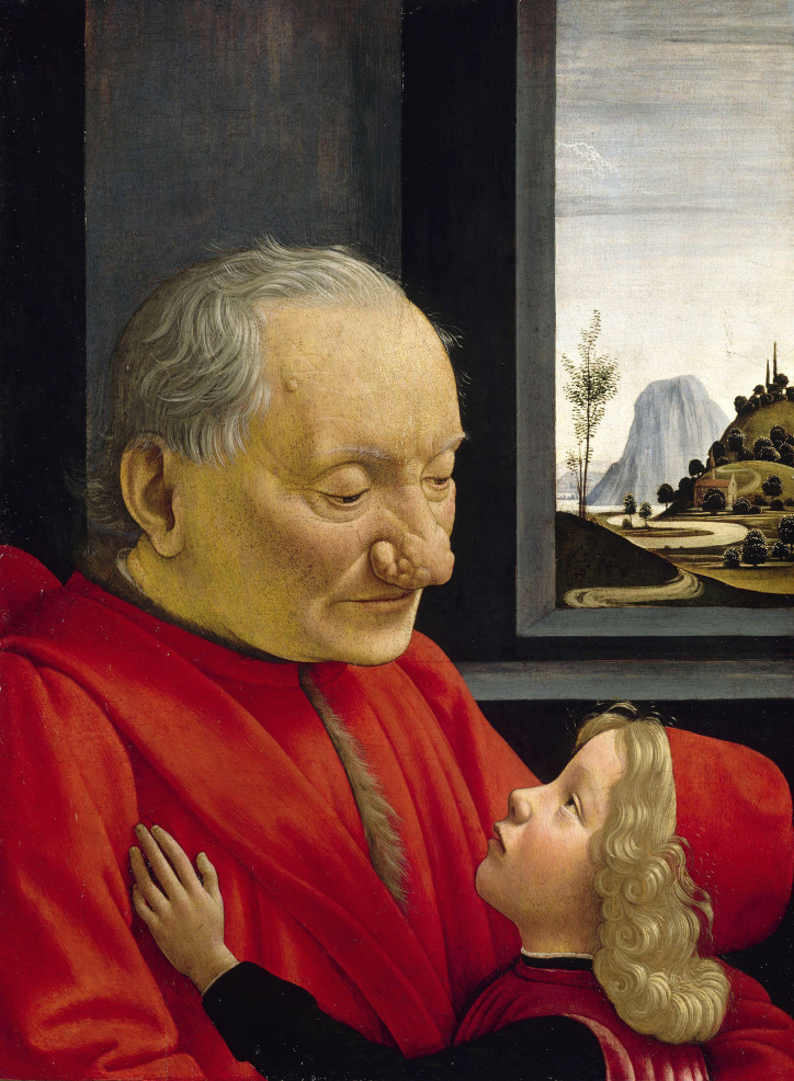 “An Old Man and his Grandson,” Domenico Ghirlandaio, ca. 1490, The Louvre (public domain)