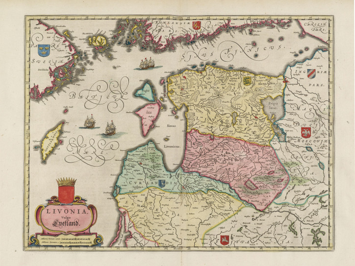 Inflanty w XVII w., Joan Blaeu, Atlas „Maior Sive Cosmographia Blaviana”, Amsterdam 1665 r., David Rumsey Map Collection, Stanford Libraries (domena publiczna)