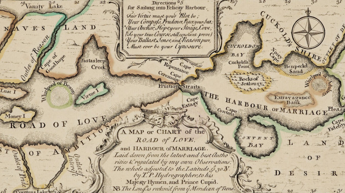 Allegorical Maps of Love, Courtship, and Matrimony