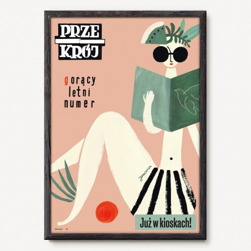Plakat „Czytelniczka na plaży”