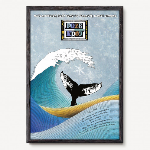 Plakat z wielorybem