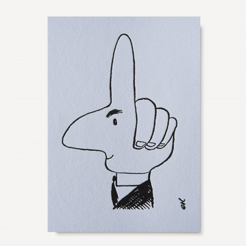 "Finger" illustration by Eryk Lipiński, dated 1961