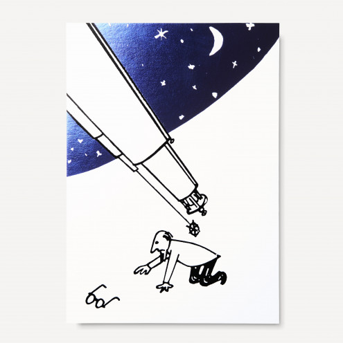 Grafika „Astronom” Mariana Eilego z 1950 r.