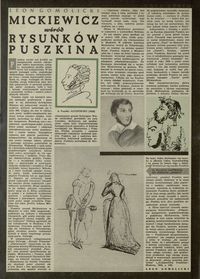 Mickiewicz wśród rysunków Puszkina
