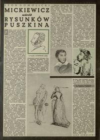 Mickiewicz wśród rysunków Puszkina