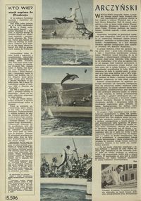 Arczyński fotografuje delfiny