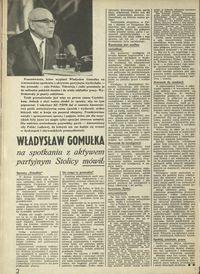 Władysław Gomułka na spotkaniu z aktywem partyjnym stolicy mówił: