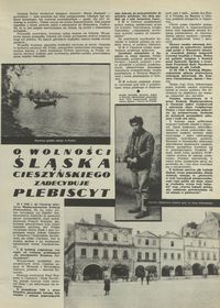 Rok 1920 - O wolności Śląśka Cieszyńskiego zadecyduje plebiscyt